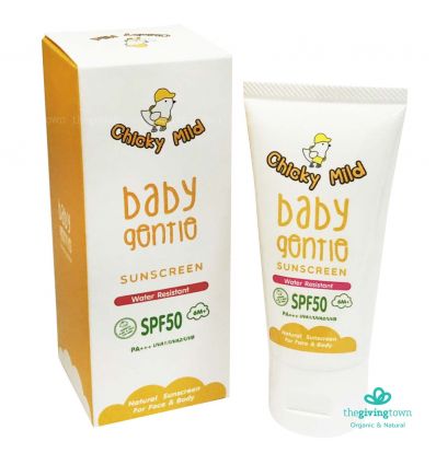 โลชั่นกันแดดสำหรับเด็กเล็ก Chicky Mild Baby Gentle Sunscreen SPF 50
