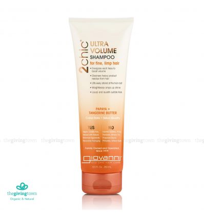 แชมพู Giovanni 2Chic Ultra-Volume Shampoo 250 มล. Tangerine & Papaya Butter