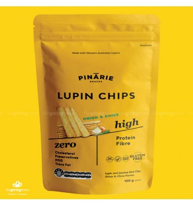 Pinarie Snacks Lupin Chips Onion & chive 100 gm