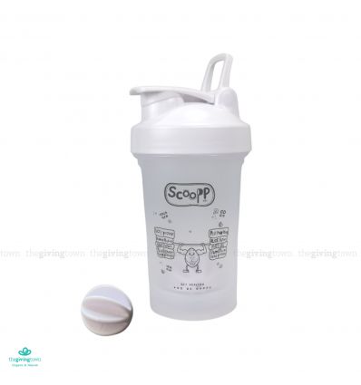 Scoopp Shaker Bottle - White