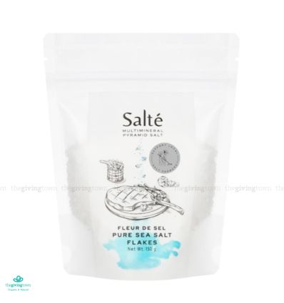 Salte เกล็ดดอกเกลือทะเลพรีเมียมทรงพีระมิดในถุง - 150 กรัม ถุง