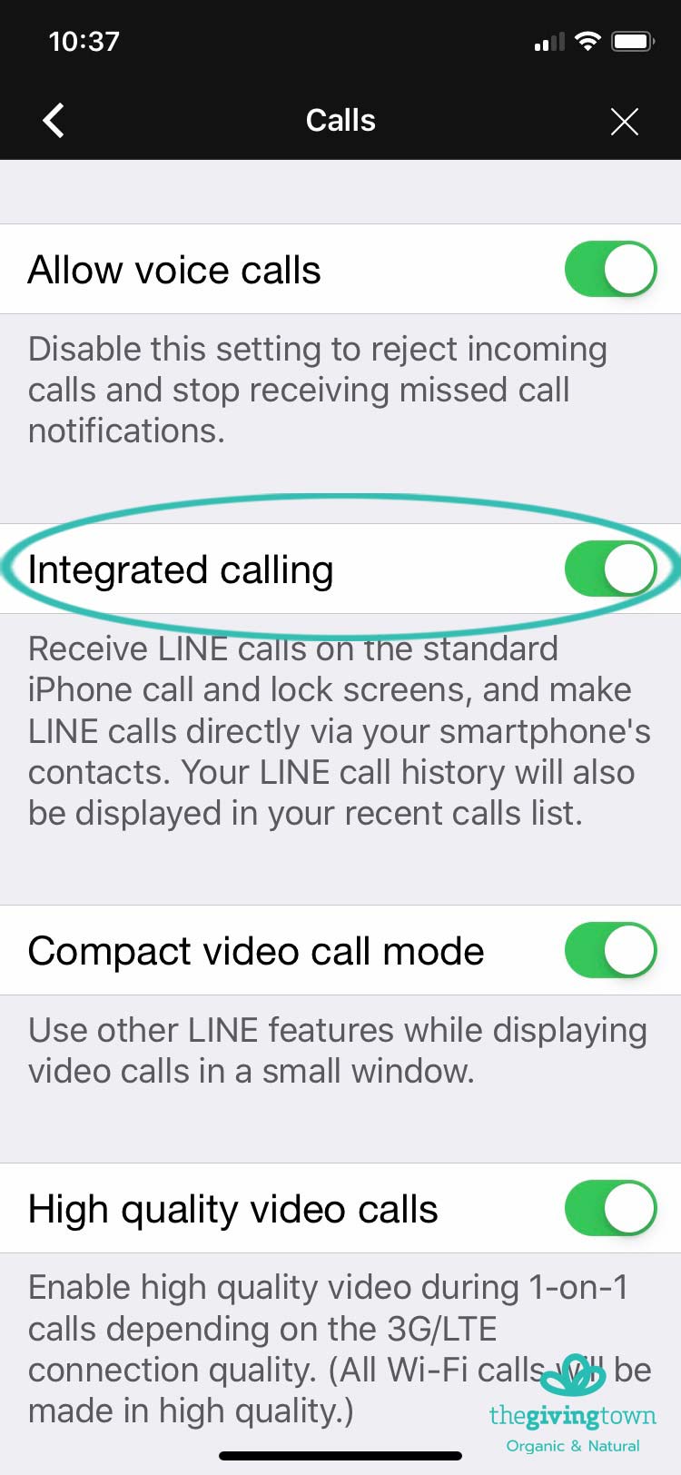 การตั้งค่า เปิดการใช้งาน iPhone LINE Integrated Calling โทร LINE ออกจาก รายชื่อ Contact ใน iPhone Step 2